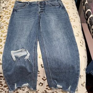 Women's Blue Cropped Jeans